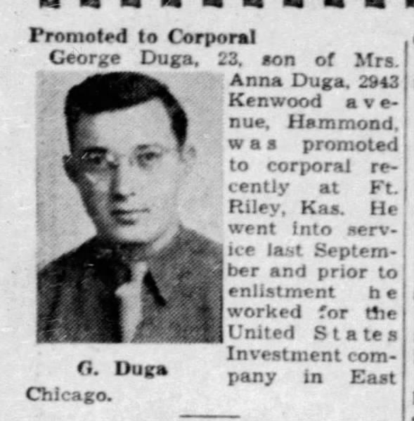 Duga George 19430630 Promoted to Corporal